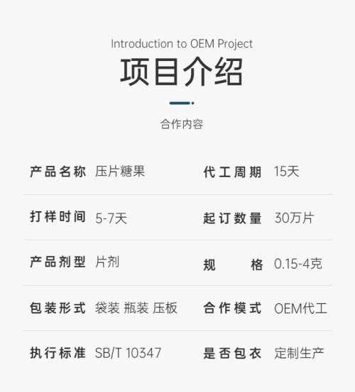 壓片糖果代加工廠家OEM代工項(xiàng)目介紹-德州健之源